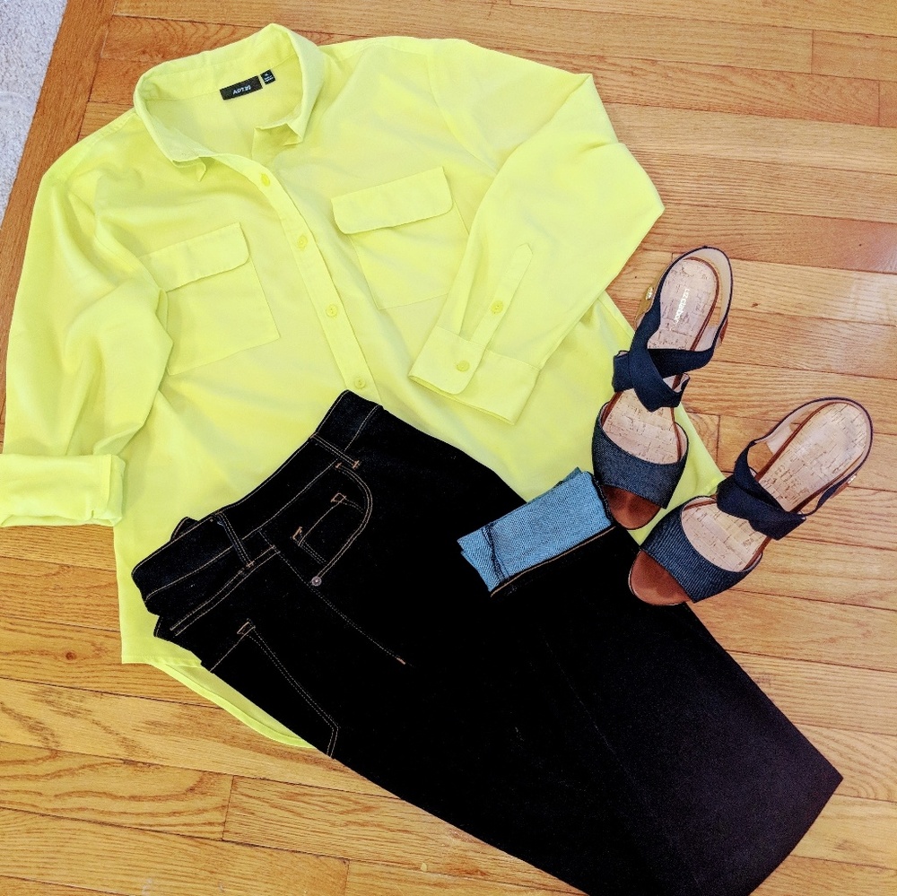 Lime Green Blouse